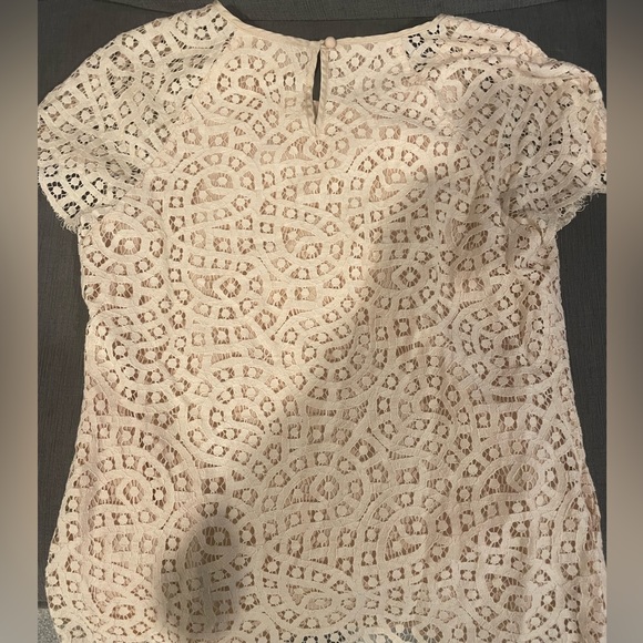 Gently used J. Crew lace ivory shirt. - Picture 2 of 5